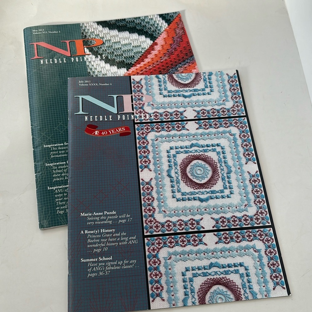 Needle point needle work magazine, patterns designed instructions Needle Pointer